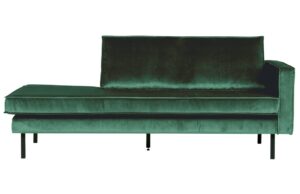 WOOOD Tmavě zelen&aacute; sametov&aacute; leno&scaron;ka Raden 203 cm