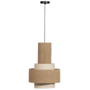 WOOOD Z&aacute;věsn&eacute; světlo Ellie 38 cm z př&iacute;rodn&iacute;ch vl&aacute;ken