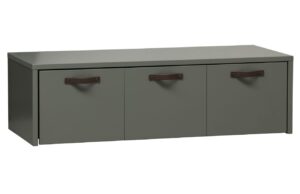 WOOOD Zelen&aacute; dřevěn&aacute; lavice Erniest s &uacute;ložn&yacute;m prostorem