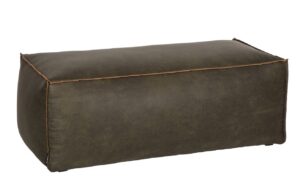 WOOOD Zelen&yacute; koženkov&yacute; taburet Bearny 120 x 60 cm