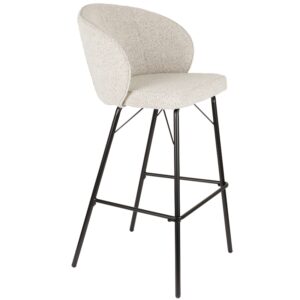 White Label B&eacute;žov&aacute; čalouněn&aacute; barov&aacute; židle WLL JOA 75 cm