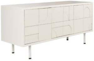 White Label B&eacute;žov&aacute; lakovan&aacute; komoda WLL FUNK 120 x 40 cm