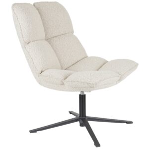 White Label B&eacute;žov&eacute; čalouněn&eacute; otočn&eacute; křeslo WLL BROS