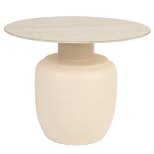 White Label B&eacute;žov&yacute; keramick&yacute; odkl&aacute;dac&iacute; stolek WLL KARULA 47 x 60 cm