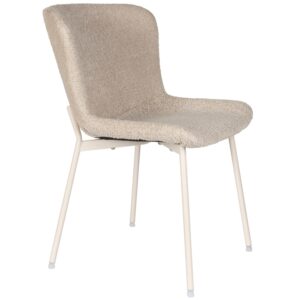 White Label B&iacute;l&aacute; boucl&eacute; j&iacute;deln&iacute; židle WLL MARION