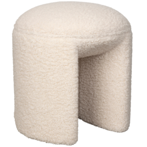 White Label B&iacute;l&aacute; boucl&eacute; stolička WLL NOXX 46 cm