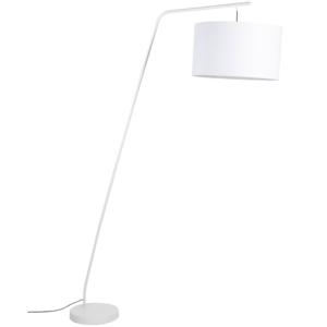 White Label B&iacute;l&aacute; kovov&aacute; stojac&iacute; lampa WLL MARTINE 224 cm