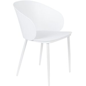 White Label B&iacute;l&aacute; plastov&aacute; j&iacute;deln&iacute; židle WLL Gigi