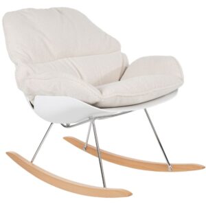 White Label B&iacute;l&eacute; l&aacute;tkov&eacute; houpac&iacute; křeslo WLL Rocky