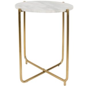 White Label B&iacute;l&yacute; mramorov&yacute; odkl&aacute;dac&iacute; stolek WLL TIMPA 44