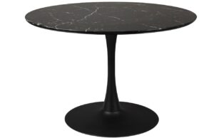 White Label Čern&yacute; mramorov&yacute; j&iacute;deln&iacute; stůl WLL MARU 110 cm