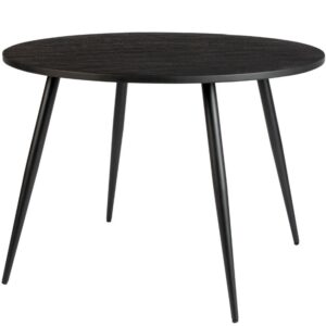 White Label Čern&yacute; teakov&yacute; j&iacute;deln&iacute; stůl WLL MO 110 cm