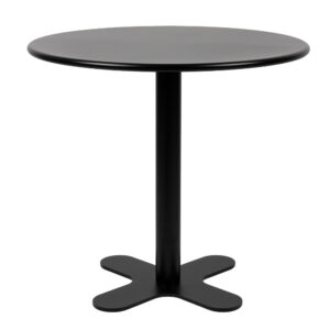 White Label Čern&yacute; zahradn&iacute; bistro stolek SANJAY 80 cm