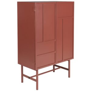 White Label Červen&aacute; kovov&aacute; komoda WLL DAVIS 70 x 35 cm