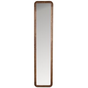 White Label Hněd&eacute; dřevěn&eacute; z&aacute;věsn&eacute; zrcadlo WLL NYKO 120 x 26 cm