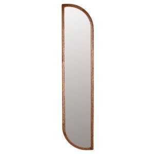 White Label Hněd&eacute; dřevěn&eacute; z&aacute;věsn&eacute; zrcadlo WLL NYKO 120 x 28 cm