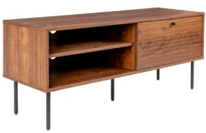 White Label Hněd&yacute; TV stolek WLL STRIPES 120 x 40 cm