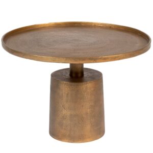 White Label Mosazn&yacute; kulat&yacute; konferenčn&iacute; stolek WLL MASON 60 cm