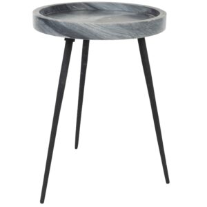 White Label Mramorov&yacute; odkl&aacute;dac&iacute; stolek KARRARA 33 cm