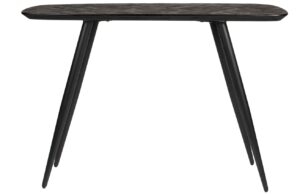 White Label Tmavě hněd&yacute; teakov&yacute; toaletn&iacute; stolek WLL WEBSTER 122 x 37 cm