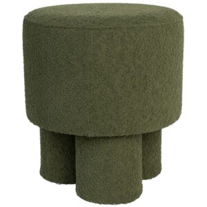 White Label Zelen&aacute; boucl&eacute; stolička WLL MARCOS 44 cm