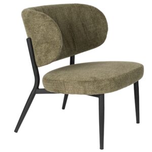 White Label Zelen&eacute; čalouněn&eacute; lounge křeslo WLL SANNE