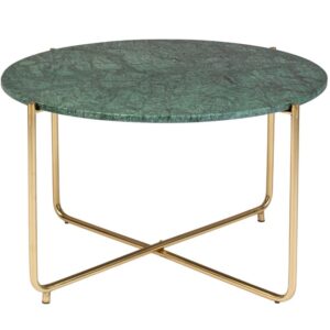 White Label Zelen&yacute; mramorov&yacute; konferenčn&iacute; stolek WLL TIMPA 70 cm