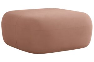 Windsor & Co Růžov&aacute; sametov&aacute; podnožka Aldrin 90 x 88 cm