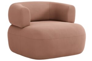 Windsor & Co Růžov&eacute; sametov&eacute; křeslo Aldrin