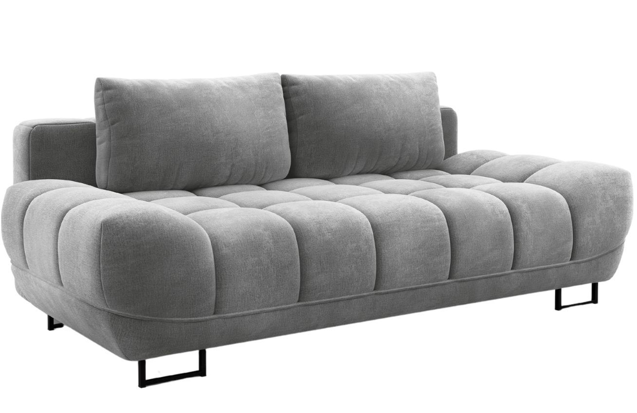 Windsor & Co Šedá sametová rozkládací pohovka Cirrus 215 cm