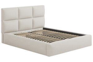 Windsor & Co Světle b&eacute;žov&aacute; dvoulůžkov&aacute; postel Libera 180 x 200 cm s &uacute;ložn&yacute;m prostorem