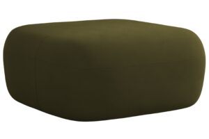 Windsor & Co Zelen&aacute; sametov&aacute; podnožka Aldrin 90 x 88 cm