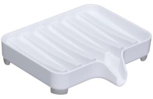 YAMAZAKI B&iacute;l&aacute; plastov&aacute; miska na m&yacute;dlo Mist