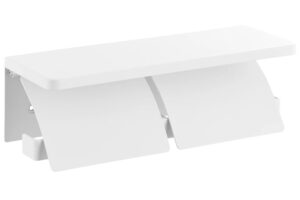 YAMAZAKI B&iacute;l&yacute; kovov&yacute; drž&aacute;k na toaletn&iacute; pap&iacute;r Tower 28