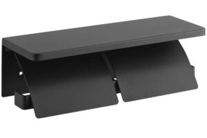 YAMAZAKI Čern&yacute; kovov&yacute; drž&aacute;k na toaletn&iacute; pap&iacute;r Tower 28