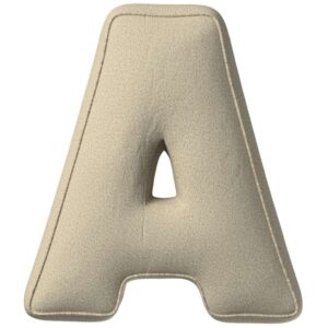 Yellow Tipi B&eacute;žov&yacute; boucl&eacute; pol&scaron;t&aacute;ř p&iacute;smeno A 40 cm