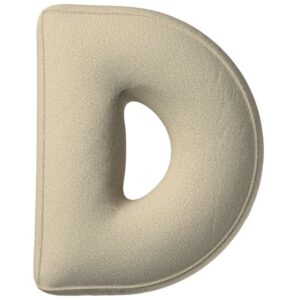 Yellow Tipi B&eacute;žov&yacute; boucl&eacute; pol&scaron;t&aacute;ř p&iacute;smeno D 40 cm