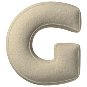 Yellow Tipi B&eacute;žov&yacute; boucl&eacute; pol&scaron;t&aacute;ř p&iacute;smeno G 40 cm