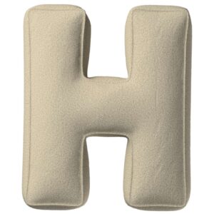 Yellow Tipi B&eacute;žov&yacute; boucl&eacute; pol&scaron;t&aacute;ř p&iacute;smeno H 40 cm