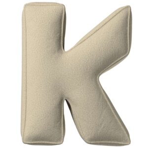 Yellow Tipi B&eacute;žov&yacute; boucl&eacute; pol&scaron;t&aacute;ř p&iacute;smeno K 40 cm