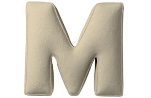 Yellow Tipi B&eacute;žov&yacute; boucl&eacute; pol&scaron;t&aacute;ř p&iacute;smeno M 40 cm