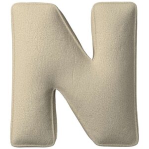 Yellow Tipi B&eacute;žov&yacute; boucl&eacute; pol&scaron;t&aacute;ř p&iacute;smeno N 40 cm