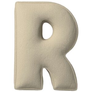 Yellow Tipi B&eacute;žov&yacute; boucl&eacute; pol&scaron;t&aacute;ř p&iacute;smeno R 40 cm