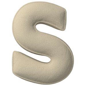 Yellow Tipi B&eacute;žov&yacute; boucl&eacute; pol&scaron;t&aacute;ř p&iacute;smeno S 40 cm