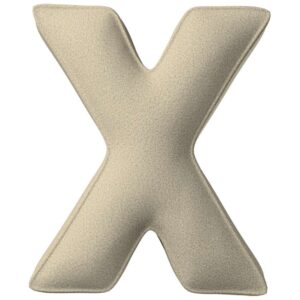 Yellow Tipi B&eacute;žov&yacute; boucl&eacute; pol&scaron;t&aacute;ř p&iacute;smeno X 40 cm