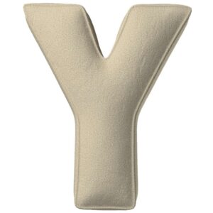 Yellow Tipi B&eacute;žov&yacute; boucl&eacute; pol&scaron;t&aacute;ř p&iacute;smeno Y 40 cm