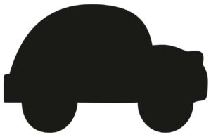 Yellow Tipi Čern&aacute; samolepka na zeď tabule Car 50 x 80 cm