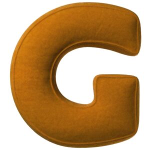 Yellow Tipi Cihlově oranžov&yacute; sametov&yacute; pol&scaron;t&aacute;ř p&iacute;smeno G 40 cm