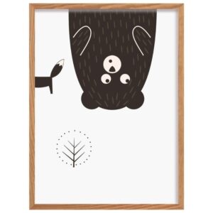 Yellow Tipi Dětsk&yacute; obraz Scandi Forest bear II. 40 x 30 cm