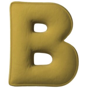 Yellow Tipi Olivově zelen&yacute; sametov&yacute; pol&scaron;t&aacute;ř p&iacute;smeno B 40 cm